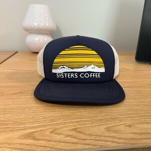 Sisters Coffee Navy and Yellow Trucker Hat